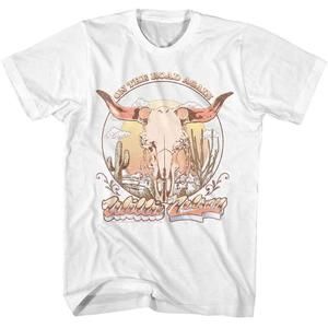 Willie Nelson Road Again Skull White T-Shirt